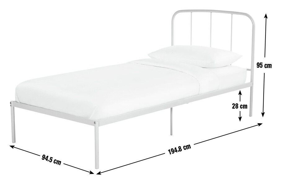 Freja Single Metal Bed Frame - Blue