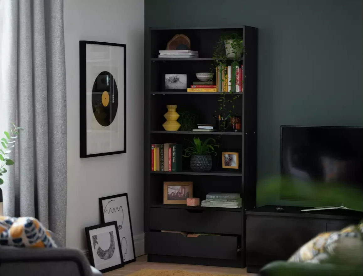 Habitat Compton 2 Drawer Bookcase - Black