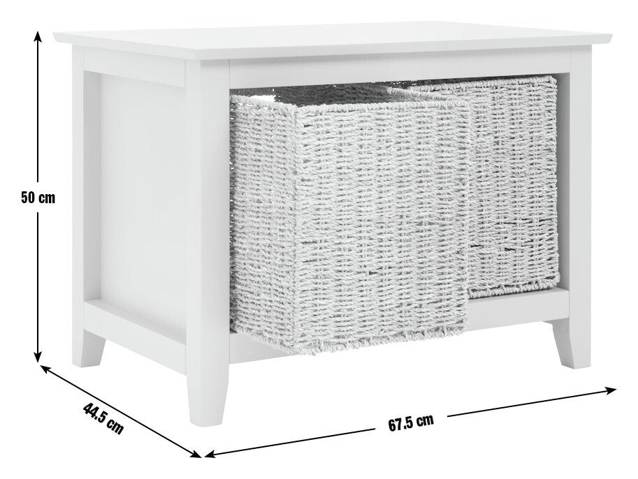 Willow Shoe Storage Bench - Grey