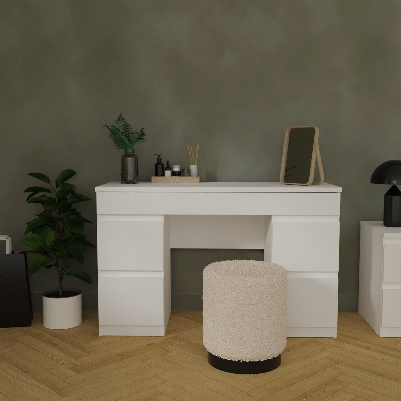 Habitat Jenson 5 Drawer Dressing Table - Matt White