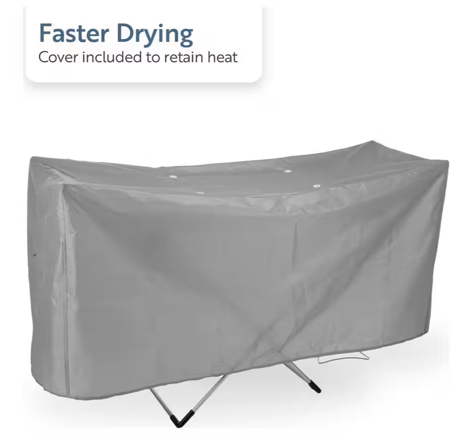 Minky Sure Dri XL Heated Clothes Horse Airer WITH COVER - Electric Clotheshorse