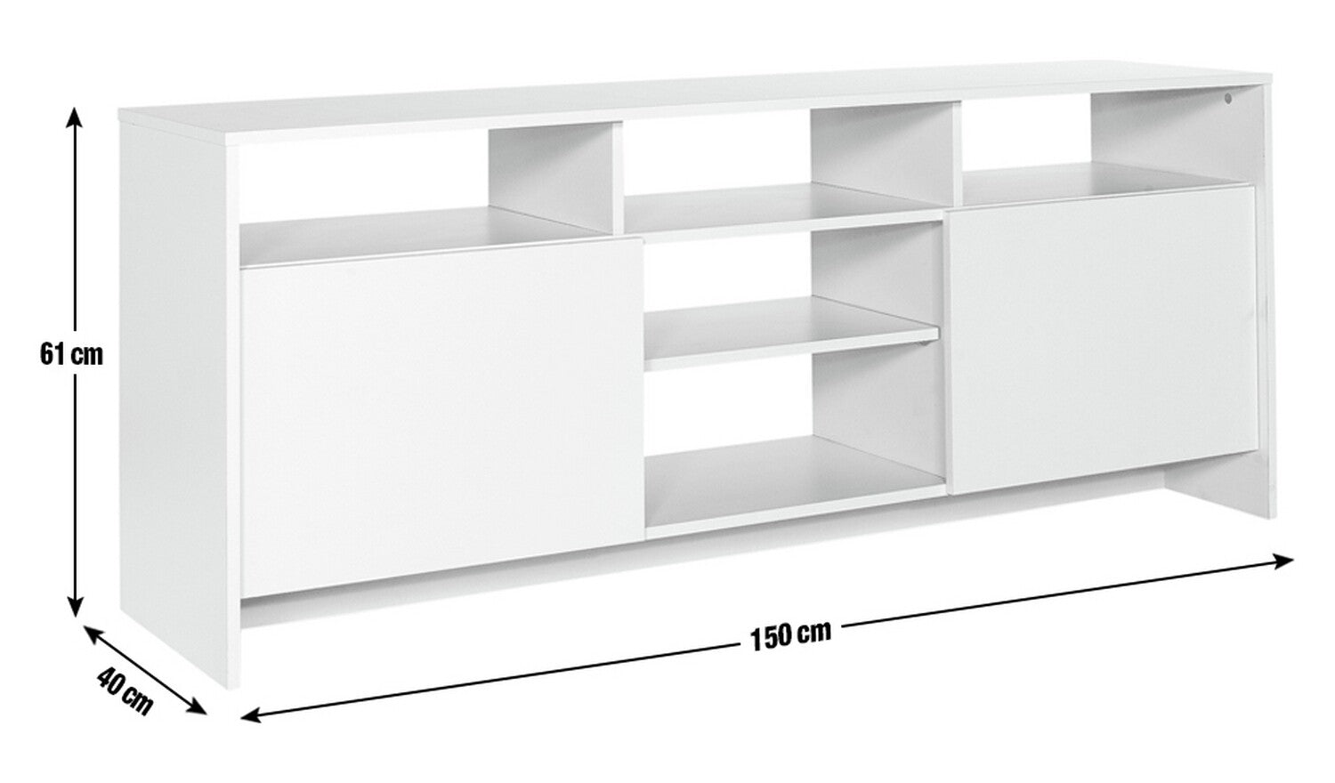 Habitat Turin 2 Door Extra Large TV Unit - White | Living Room Storage TV Stand