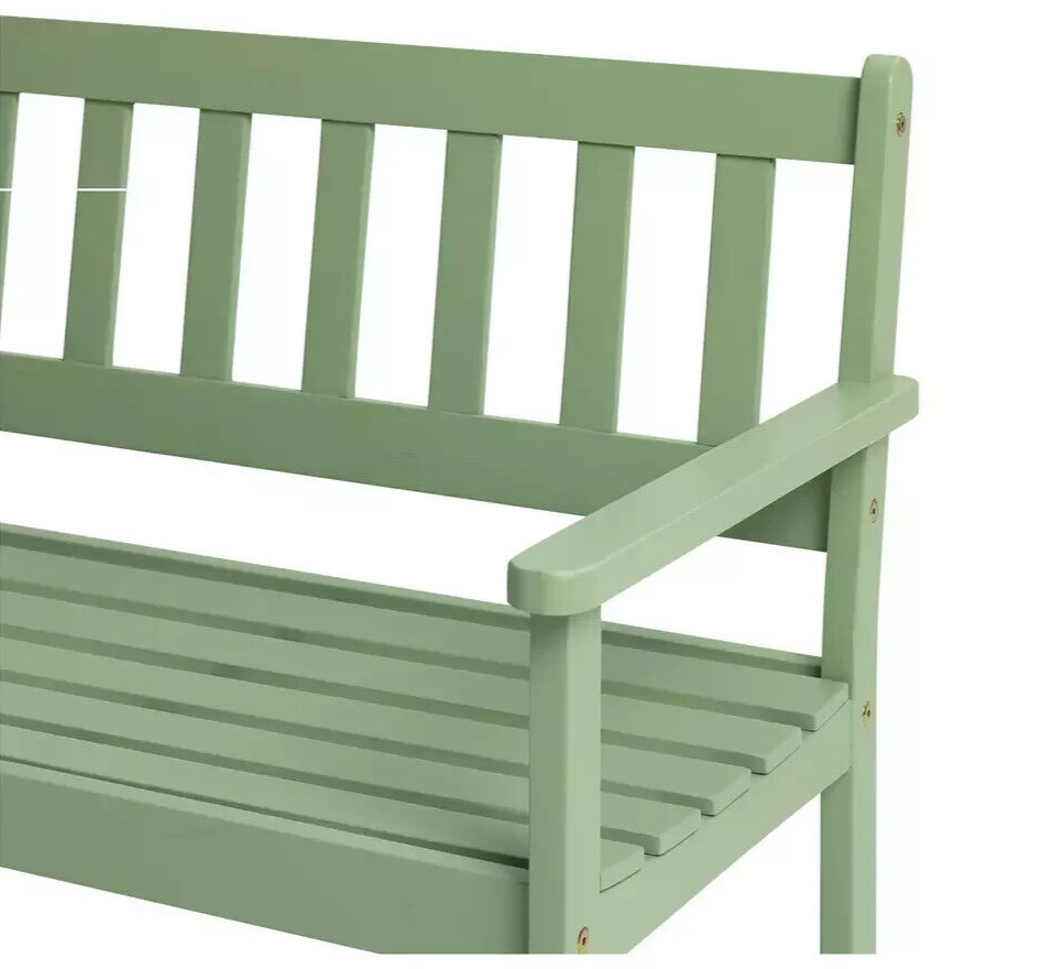 Newbury 2 Seater Wooden Garden Bench - Green