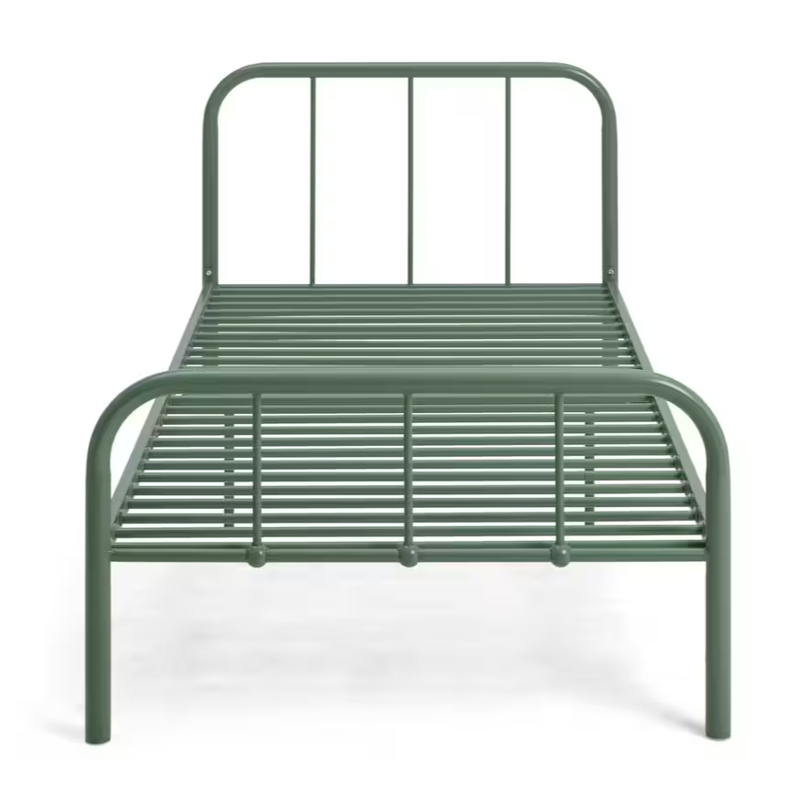 Charlie Single Metal Bed Frame - Green