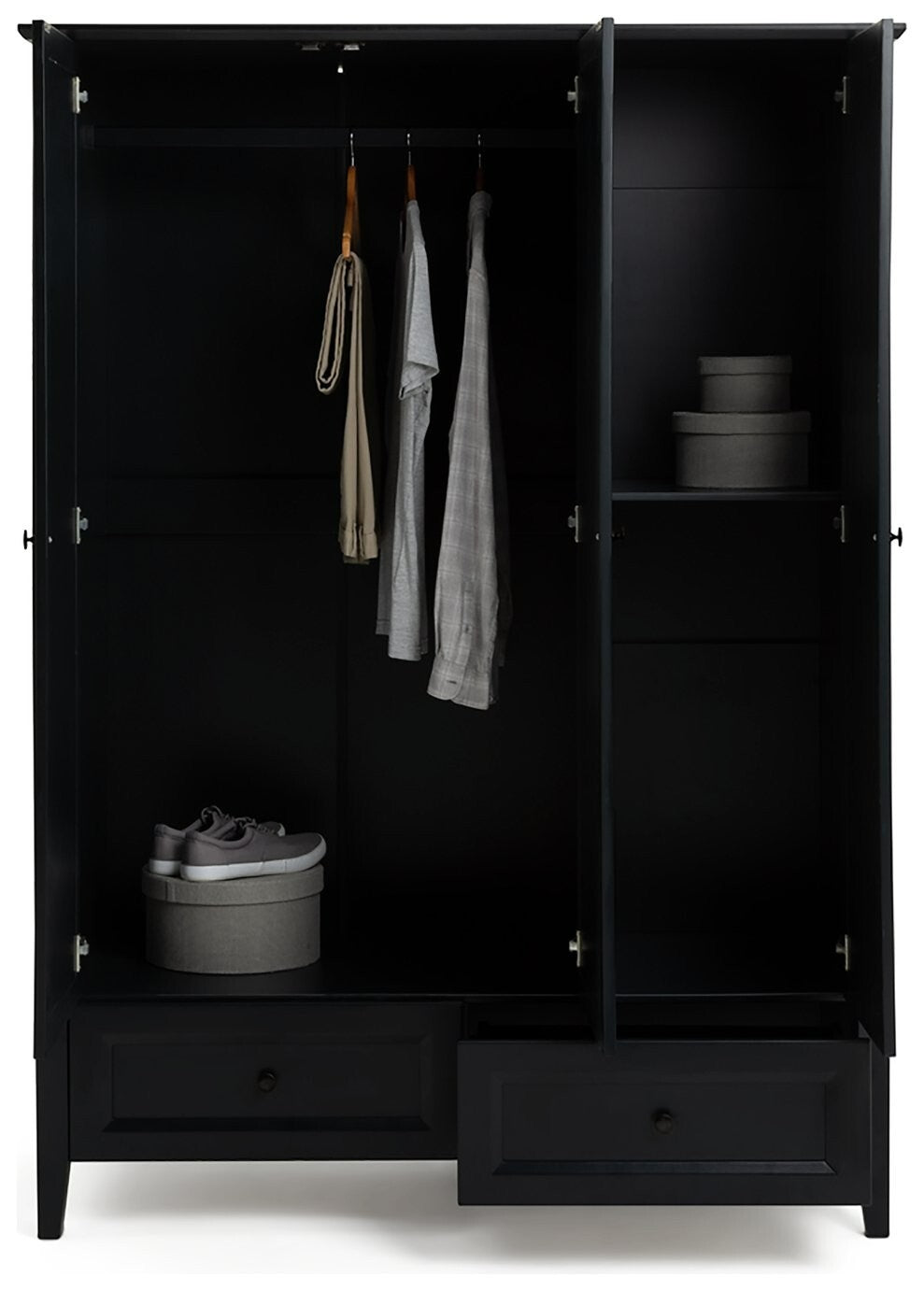 Habitat Kingham 3 Door 2 Drawer Wardrobe - Blue
