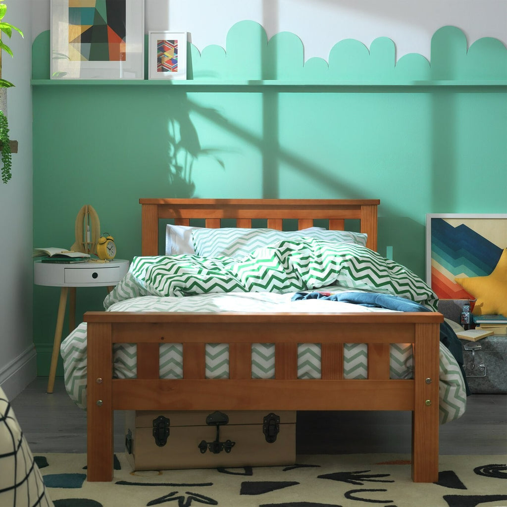 Heavy Duty Single Bed Frame - Pine