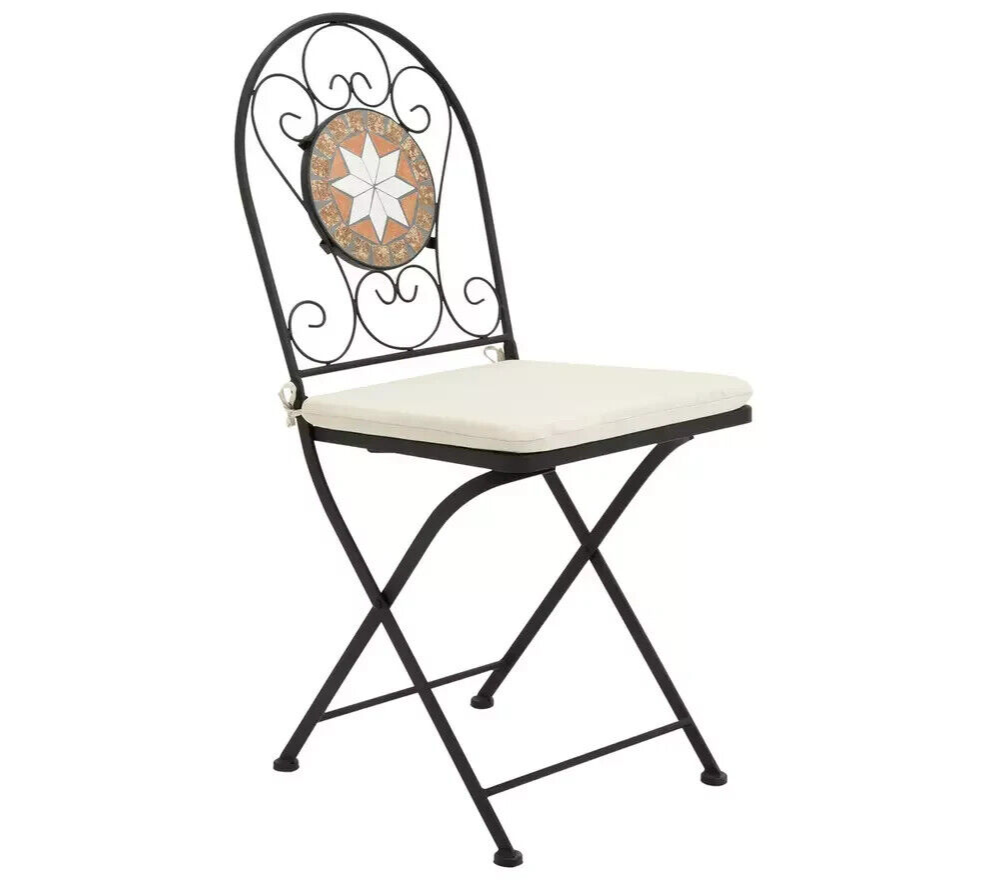Genoa 2 Seater Metal Garden Bistro set - Black