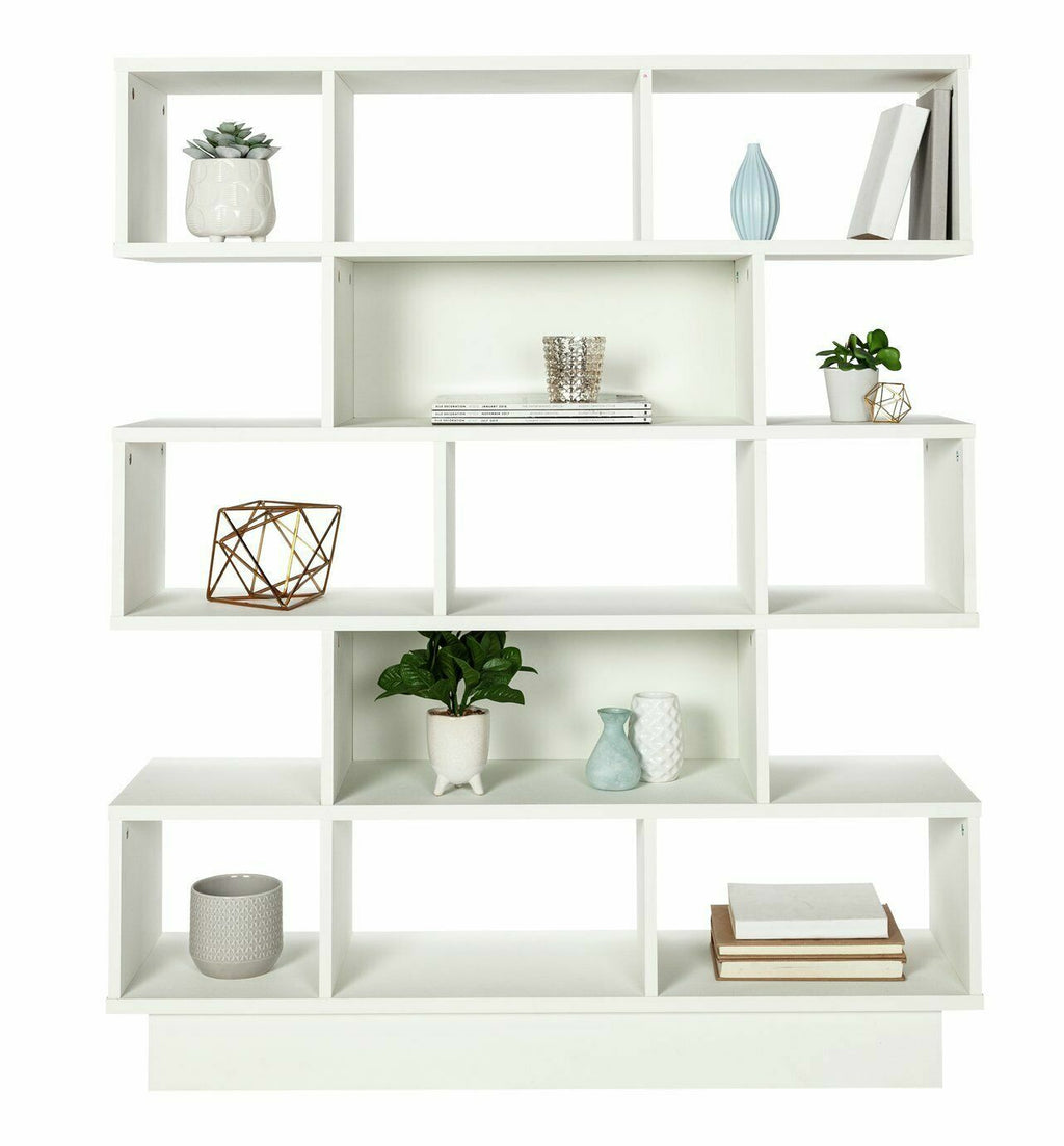 Cubes Wide Bookcase - White