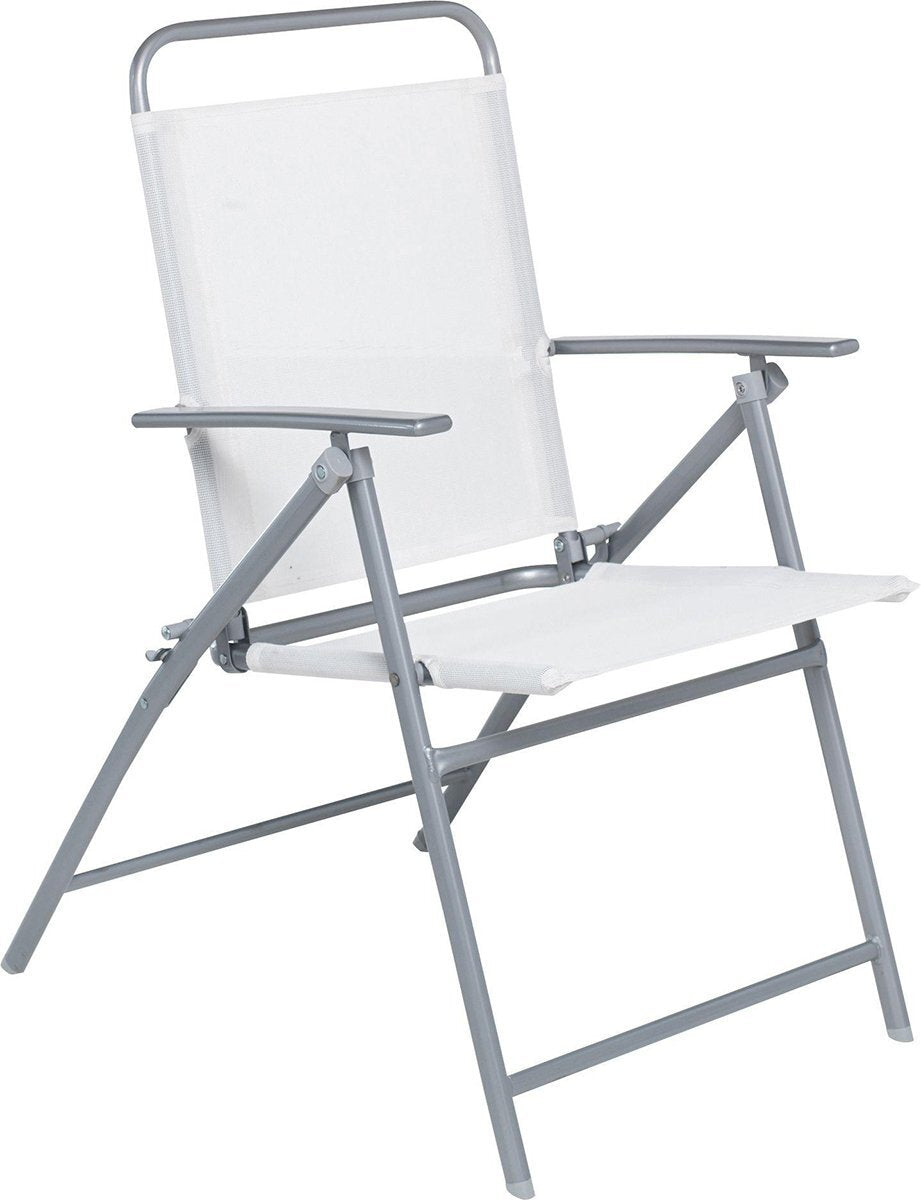 Home 4 Seater Folding Metal Patio Set - Siler | Table and Chairs Patio Set