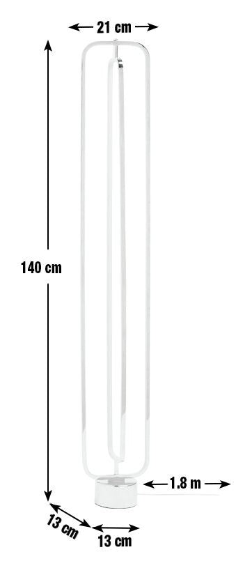Habitat Sio LED Column Floor Lamp - Chrome