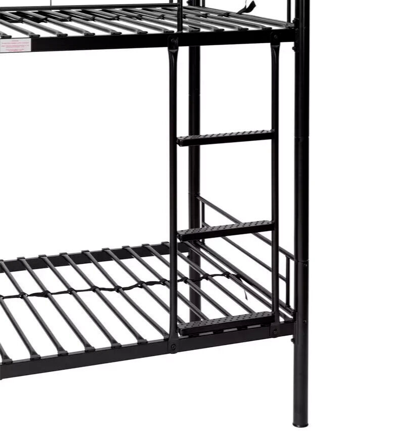 Mason Single Bunk Bed For Kids / Adults / Teenager -Black 2 Memory Foam Mattress