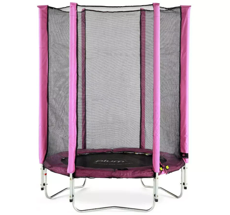 Plum Junior Springsafe Trampoline & Enclosure - Pink