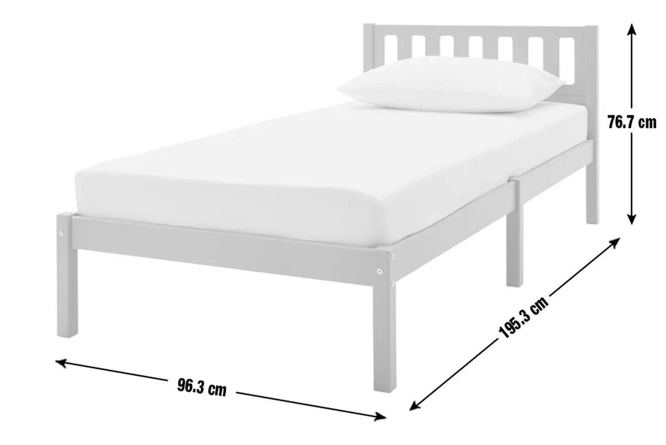 Habitat Ronnie Single Bed Frame and Drawer - White | Sturdy Bed for Kids Adults