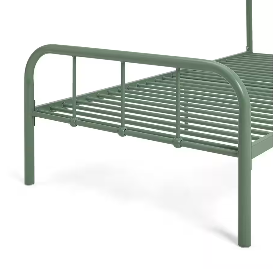 Charlie Single Metal Bed Frame - Green