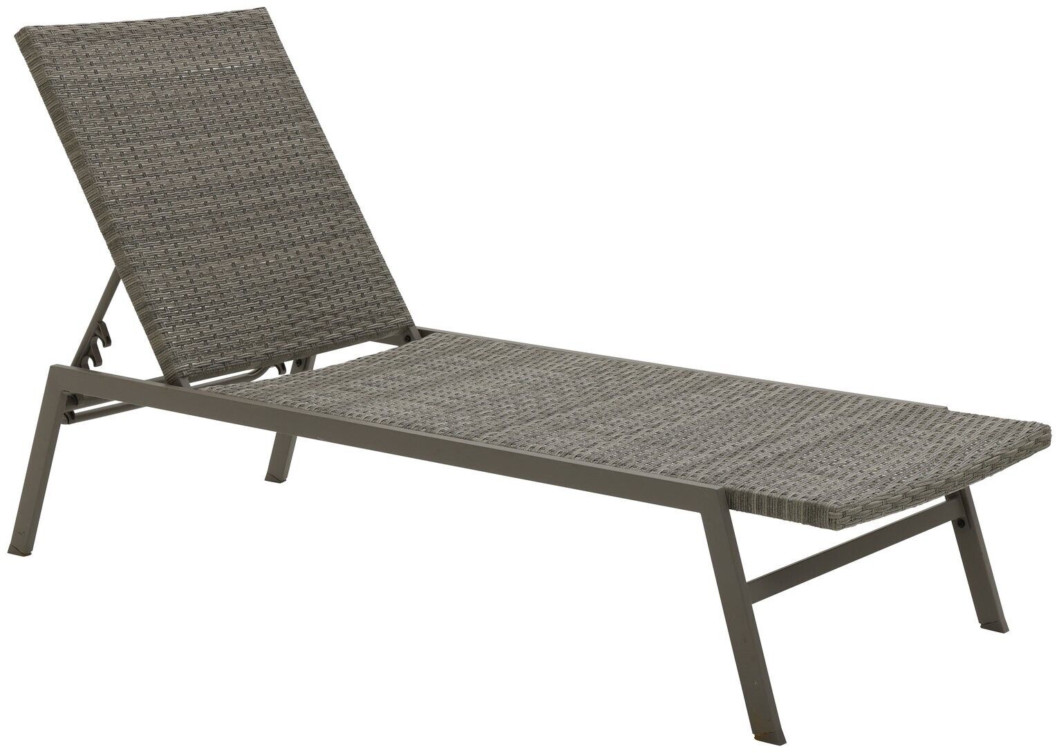 Tahiti Rattan Effect Sun Lounger - Grey