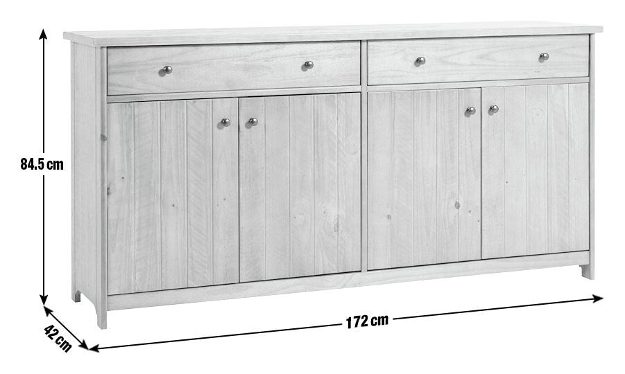 Habitat Denver 4 Door 2 Drawer Sideboard - Pine