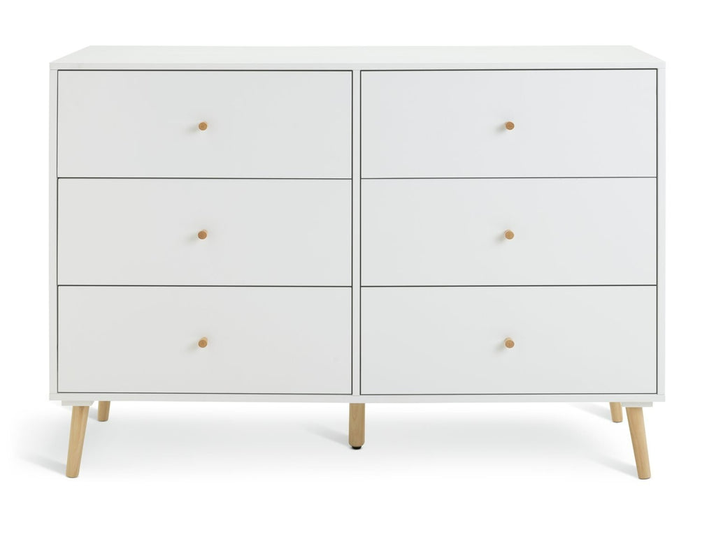 Habitat Otto 6 Drawer Chest - White | Modern Storage Cabinet Dresser Organizer