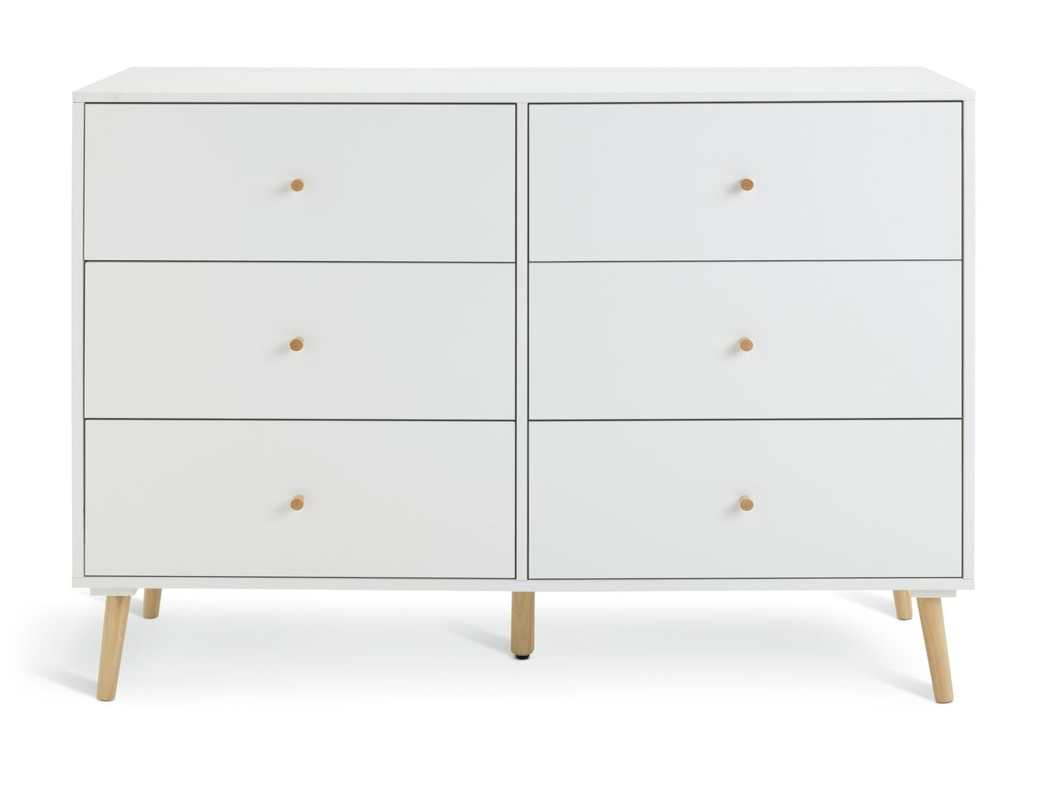 Habitat Otto 6 Drawer Chest - White | Modern Storage Cabinet Dresser Organizer