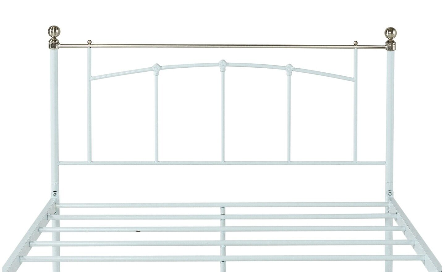 Yani Kingsize Metal Bed Frame - White With Kingsize 1000 Pocket Sprung Mattress