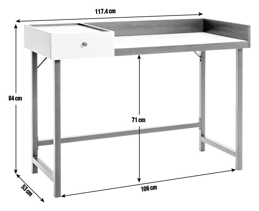Habitat Margot 1 Drawer Desk - Pink & Black