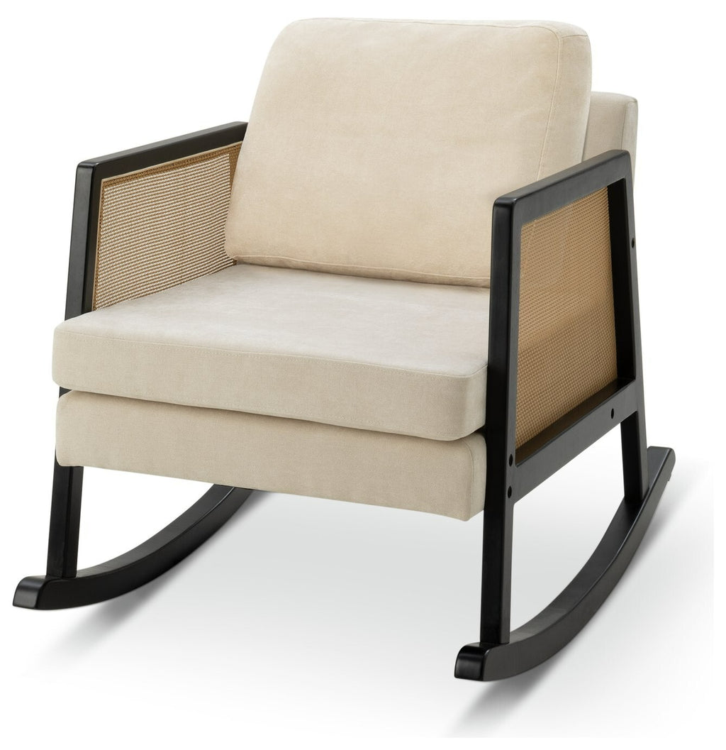 Habitat Rattan Rocking Chair - Cream