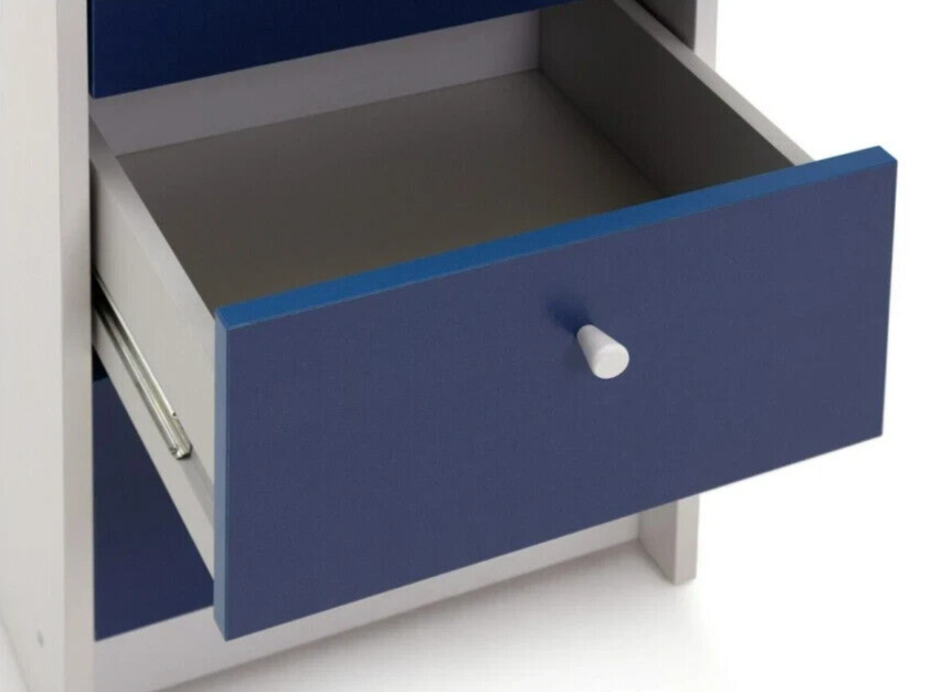 Malibu 3 Drawers Desk - Blue & White ( B Grade 55074 )