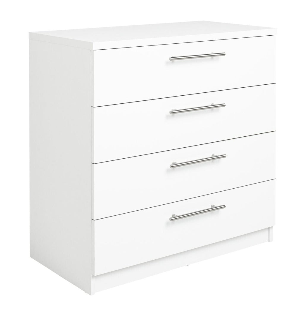 Home Brisbane 4 Drawer Chest White | Stylish Furniture for Bedroom Living Room