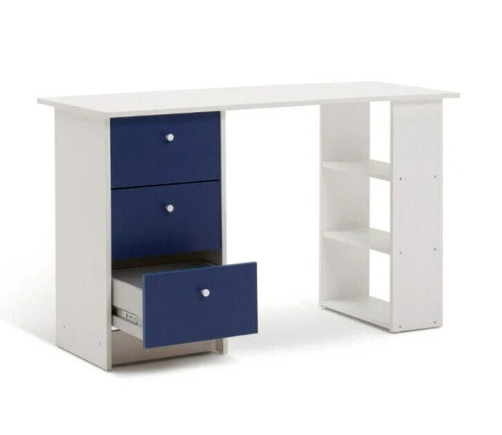 Malibu 3 Drawers Desk - Blue & White ( B Grade 55074 )