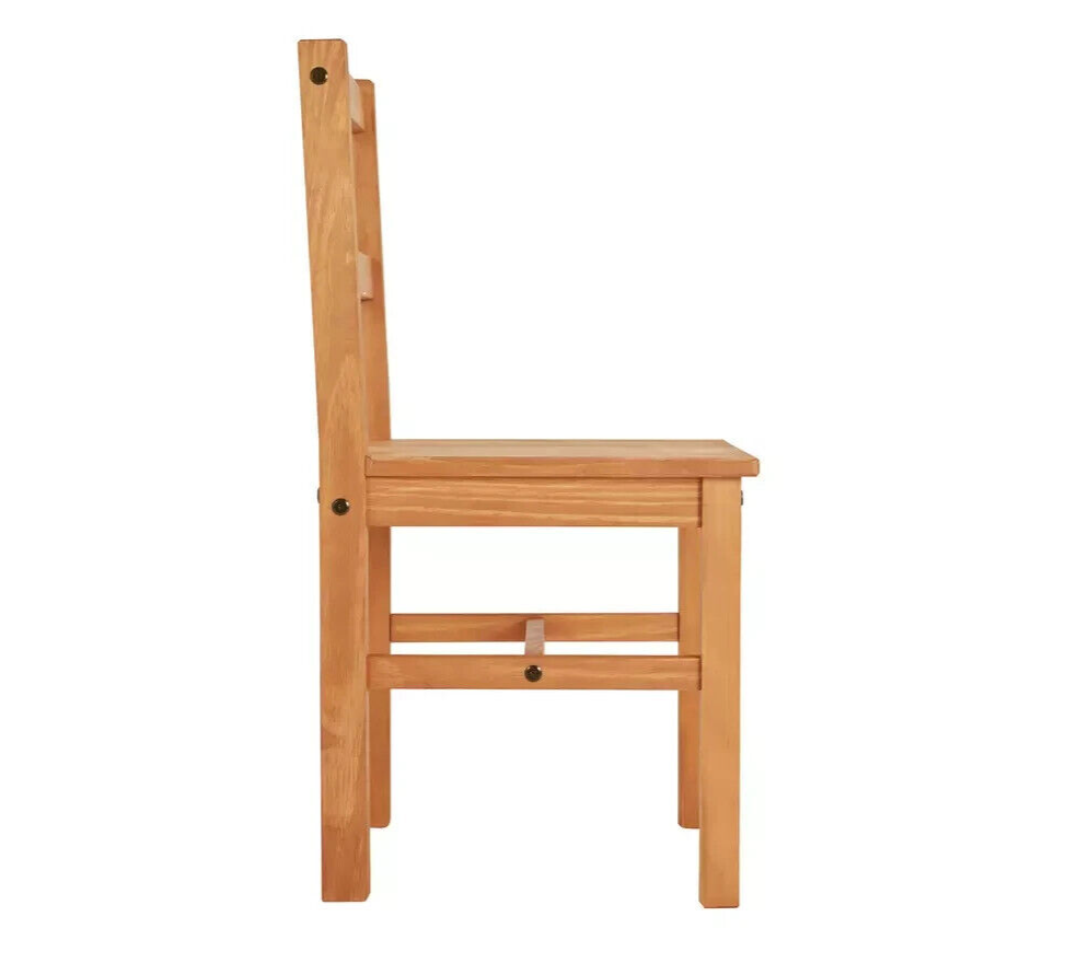 Raye Pair of Solid Wood Dining Chairs - Pine