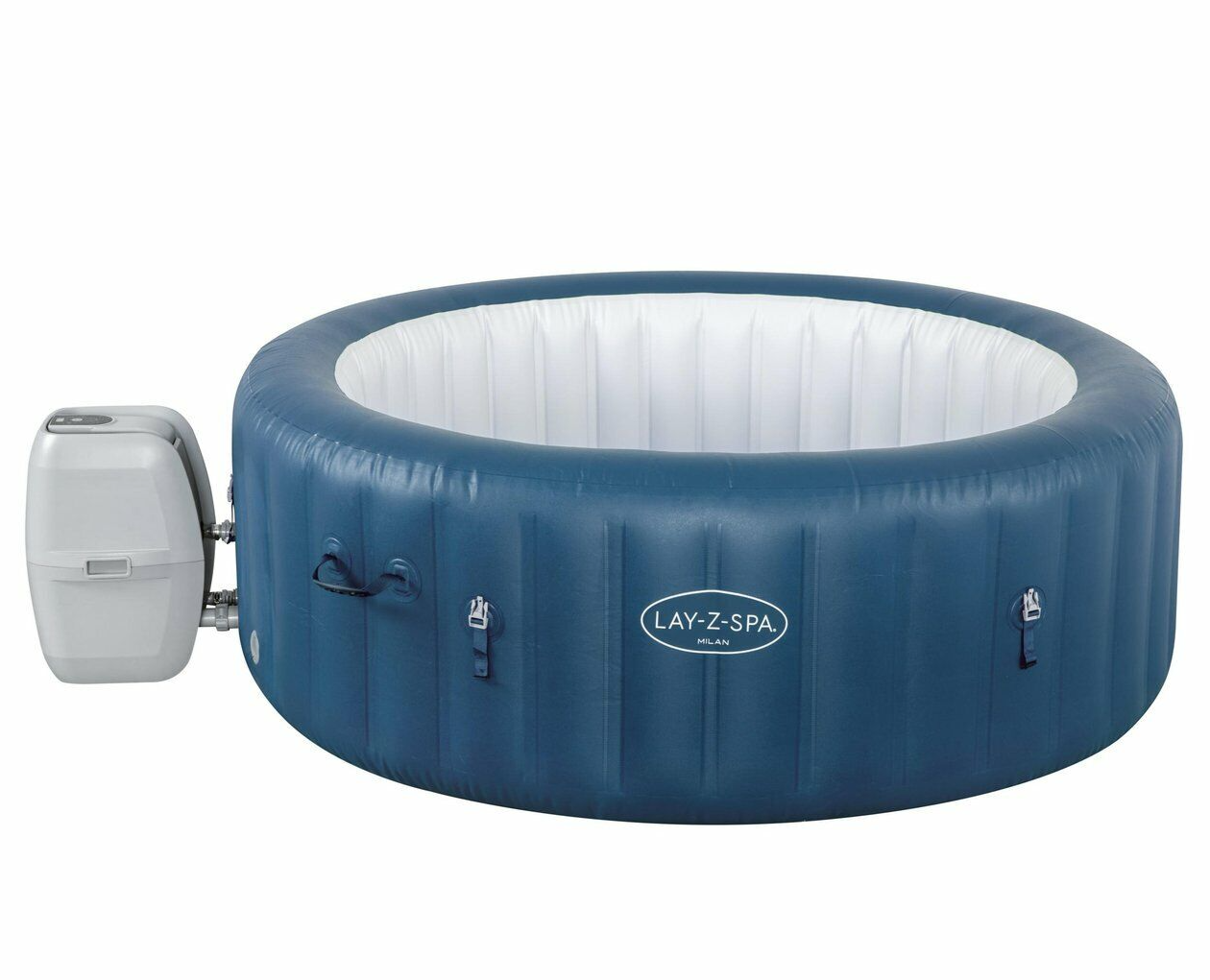 Lay-Z-Spa Milan 6 Person Smart Hot Tub | Inflatable Jacuzzi