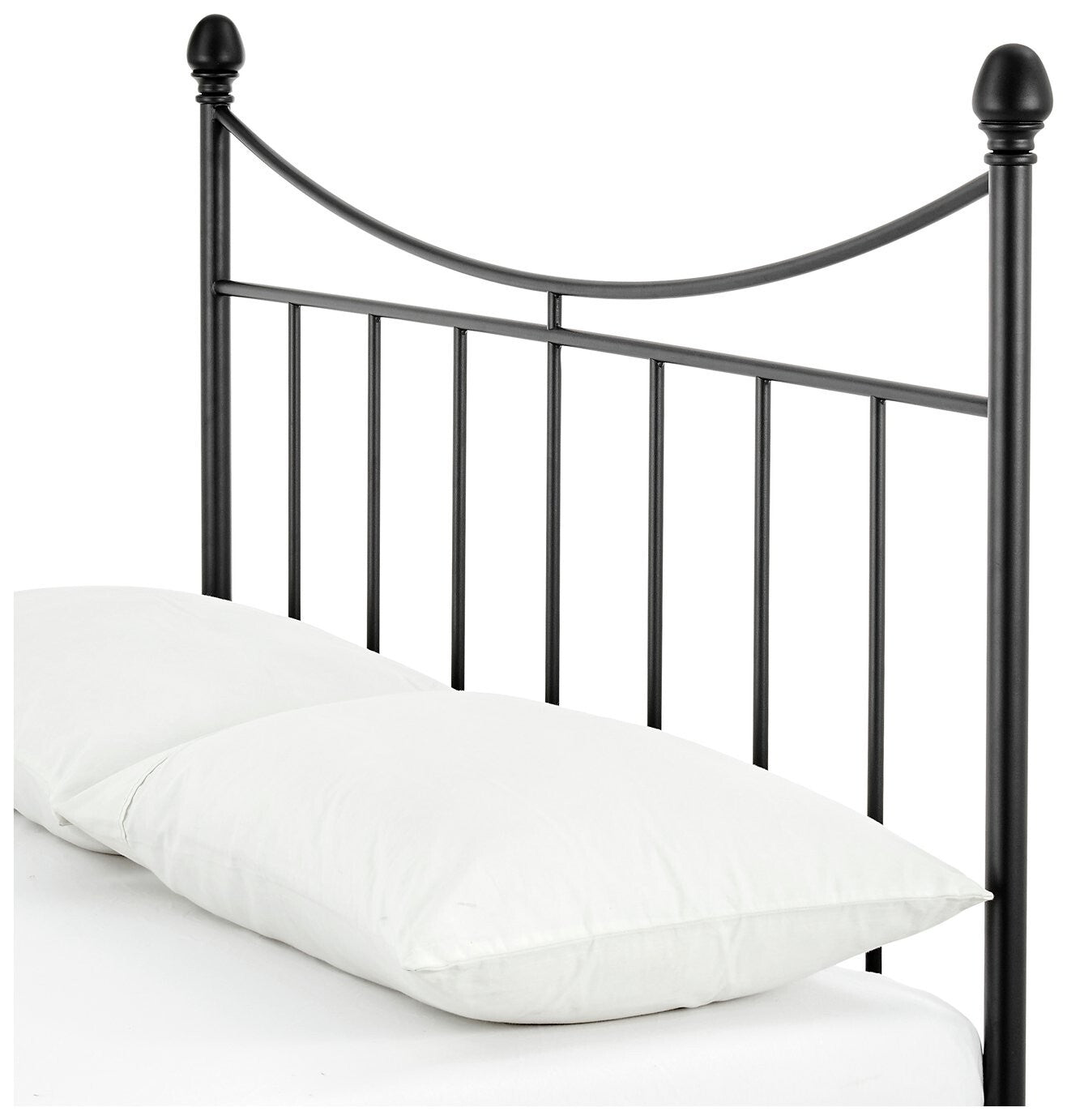 Habitat Home Clara Double Metal Bed Frame - Black | Sturdy Modern Bedroom Frame