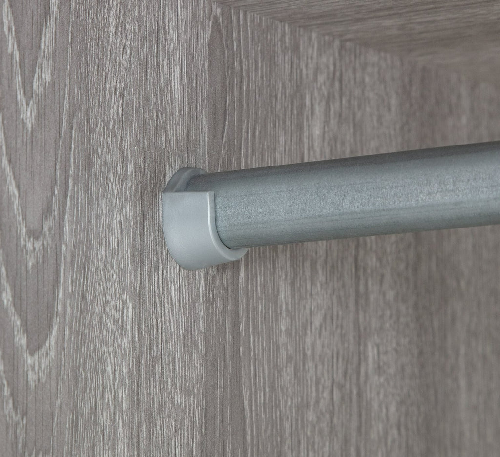 Home Seville 2 Dr Open Shelf Wardrobe -Grey Oak Effect