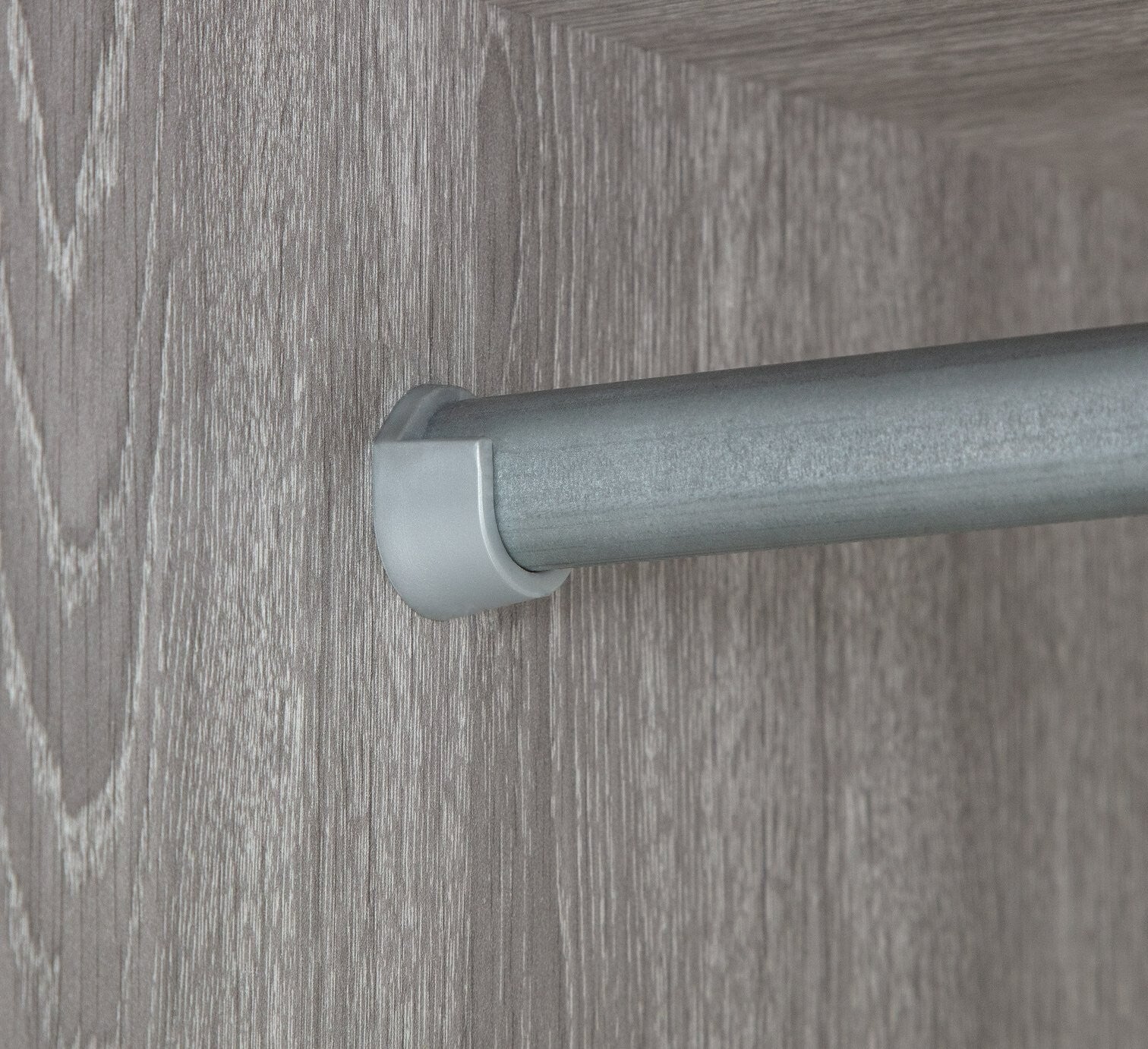 Home Seville 2 Dr Open Shelf Wardrobe -Grey Oak Effect