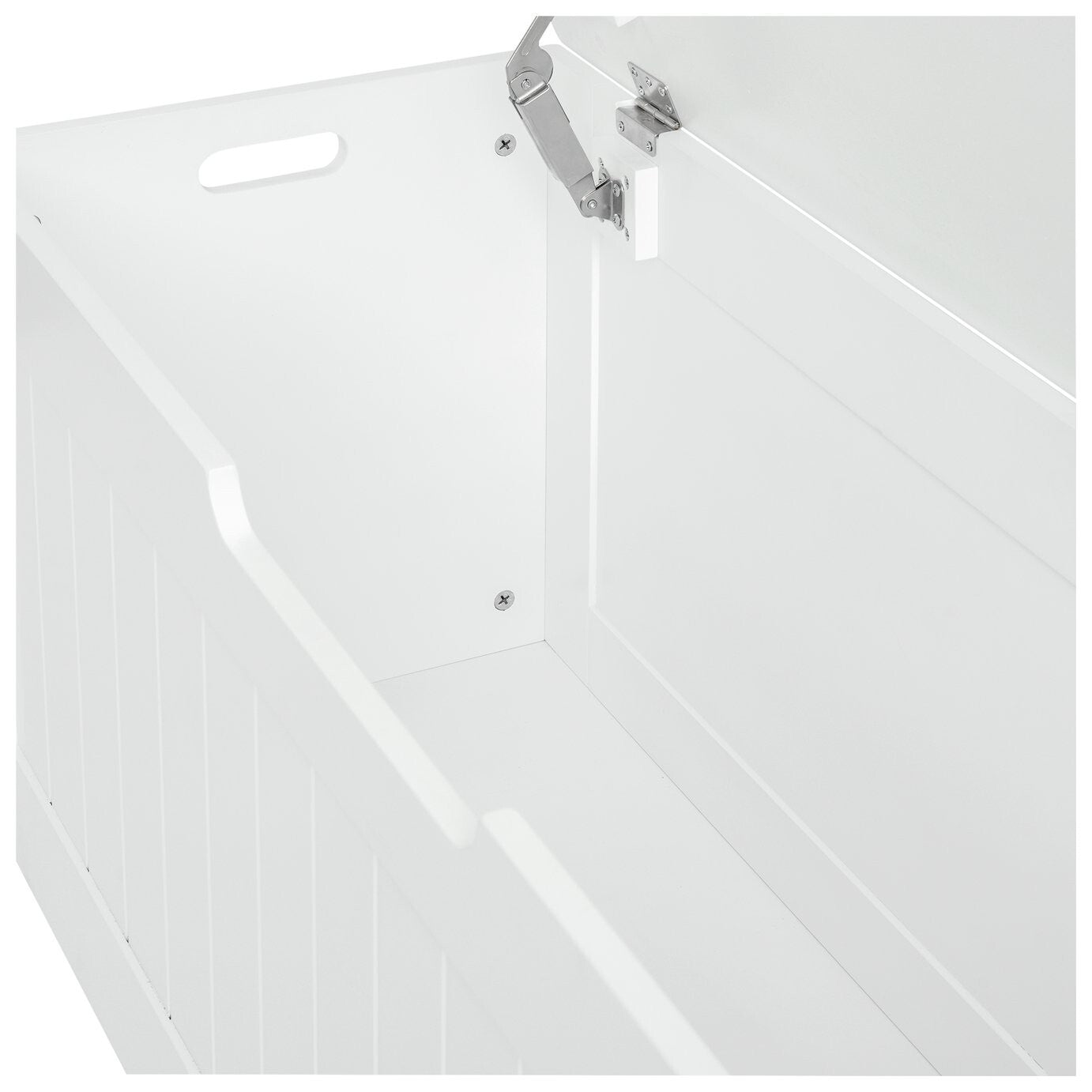 Marston XL Shaker Blanket Box White | Bedroom Storage Chest Wooden Trunk Ottoman