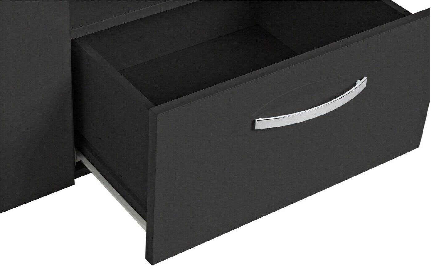 Habitat Hayward 2 Door TV Unit - Black Gloss ( B Grade 44483 - 44487 )