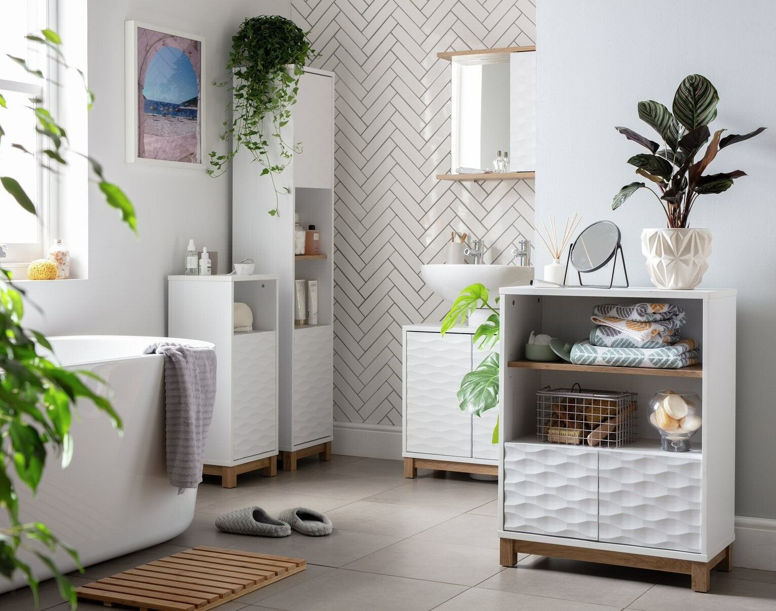 Zander Double Unit - White