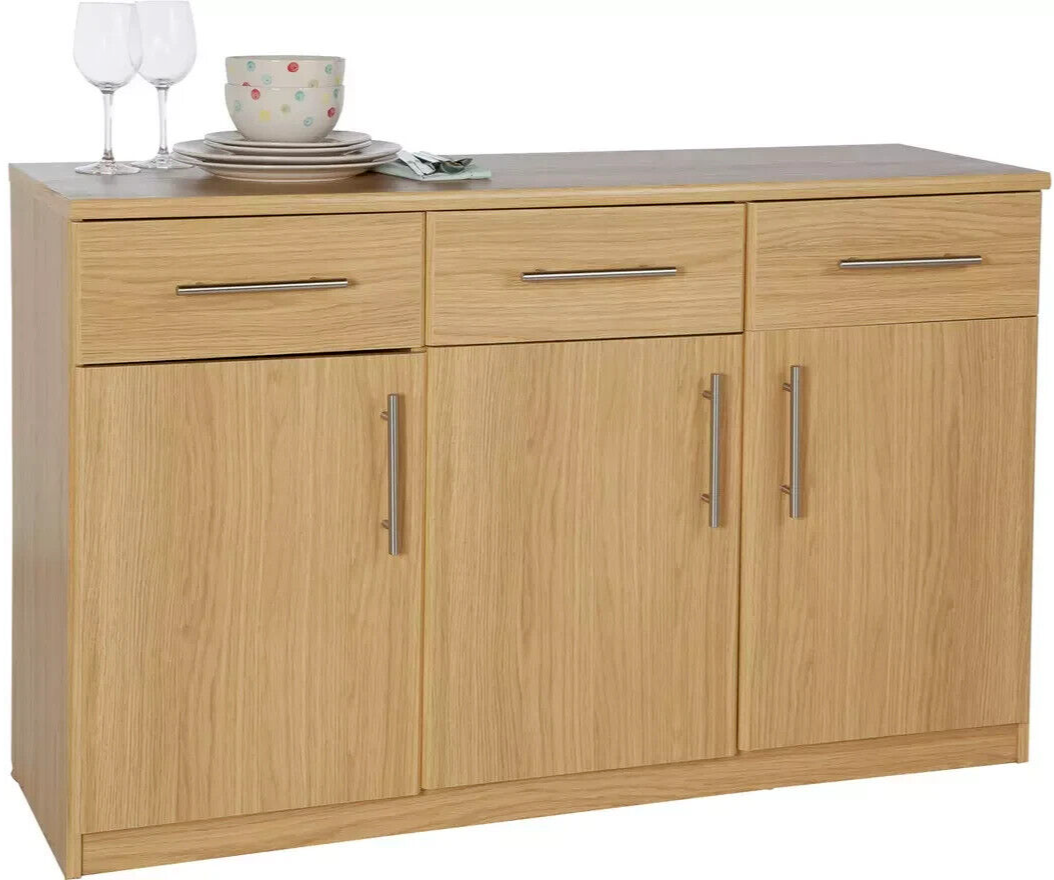 Anderson 3 Dr and 3 Drawer Sideboard - Oak Effect ( B Grade 29131 - 29133 )