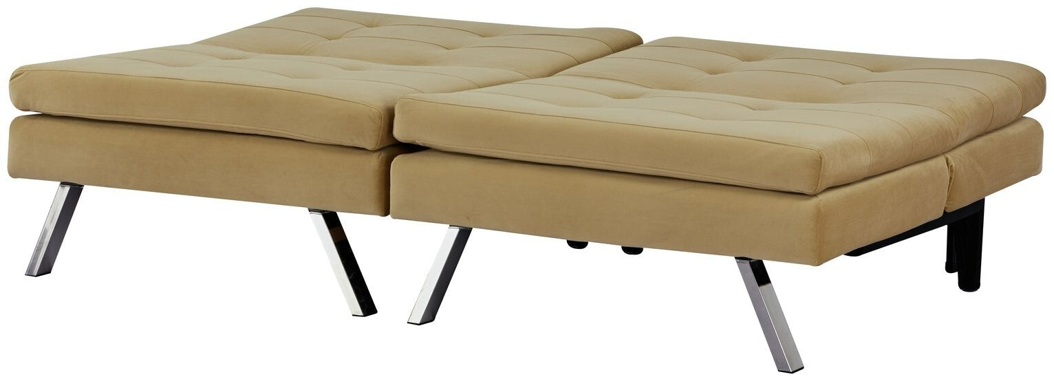 Habitat Duo Fabric 2 Seater Clic Clac Sofa Bed - Camel