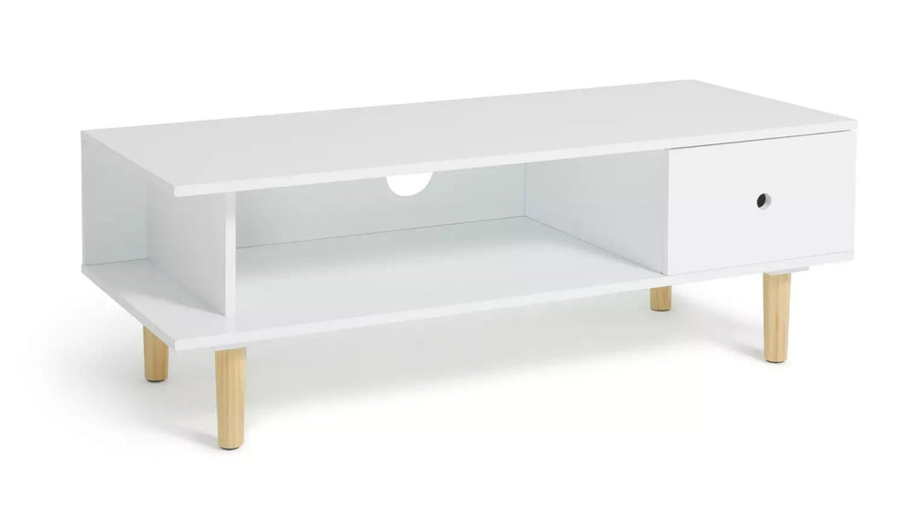 Habitat Cato 1 Drawer TV Unit - White