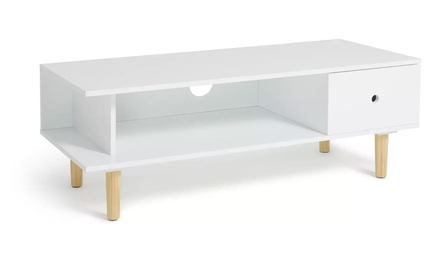 Habitat Cato 1 Drawer TV Unit - White