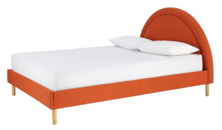Sol Sunrise Kingsize Fabric Bed Frame-Orange (s)
