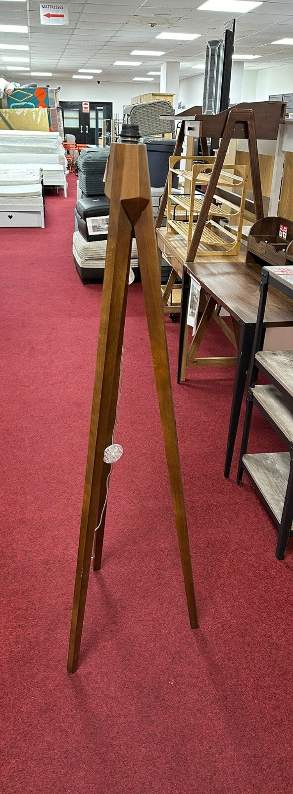 Habitat Tripod Floor Lamp Base - Walnut Stain (S)
