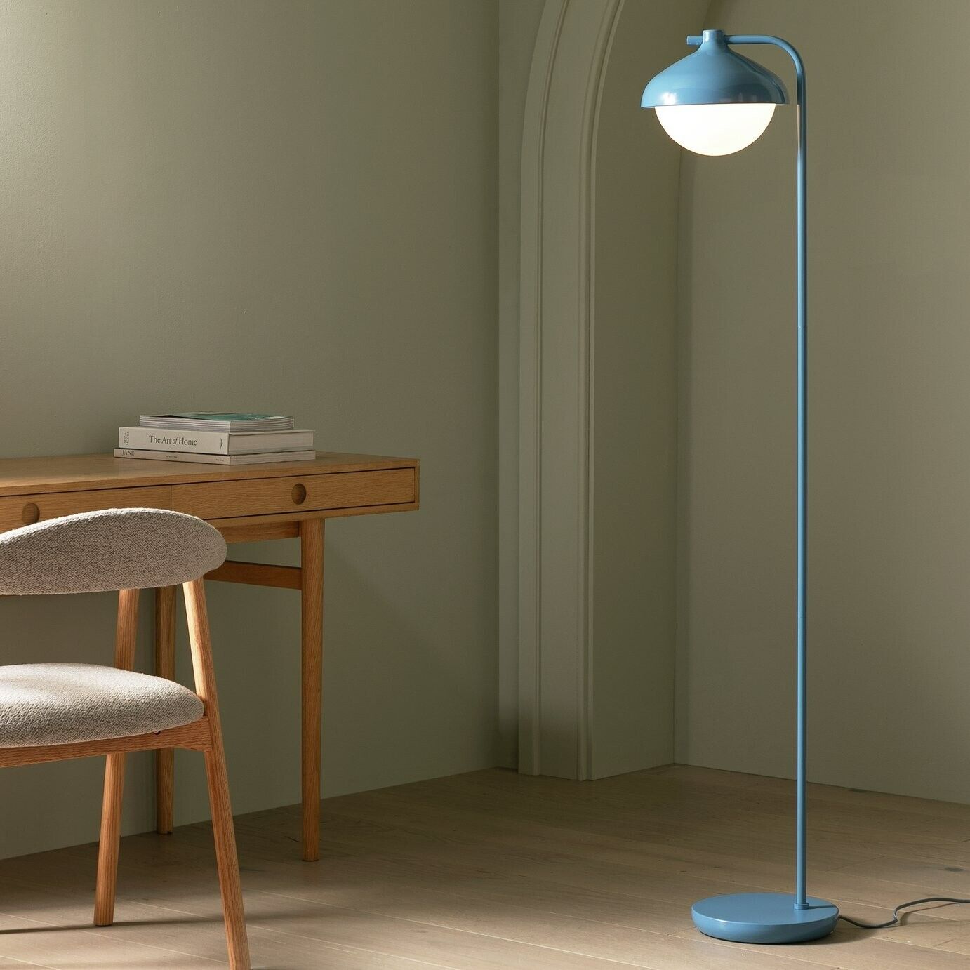 Habitat Acorn Metal Floor Lamp - Cornflower Blue