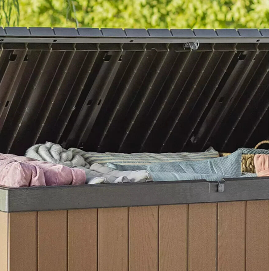Keter Darwin 662L Outdoor Garden Storage Box - Brown
