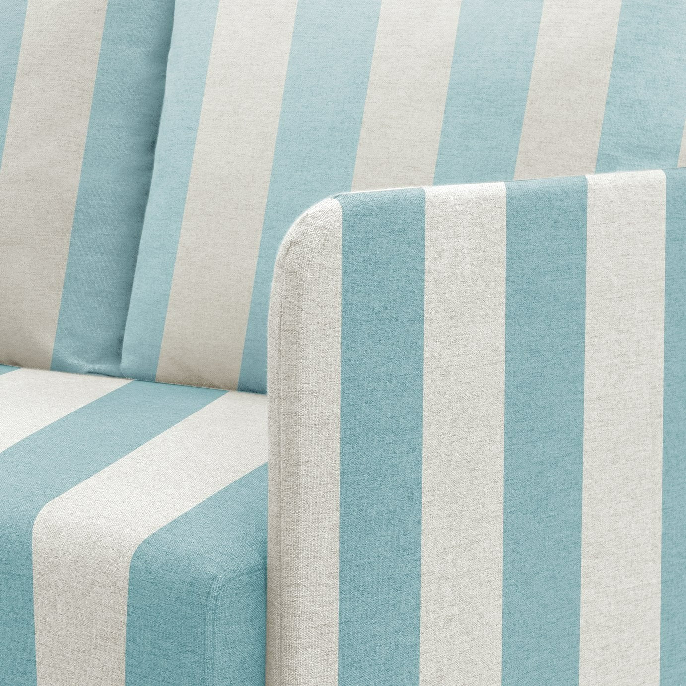 Dixon Fabric 2 Seater Sofa in a Box - Blue & White | Two seat couch