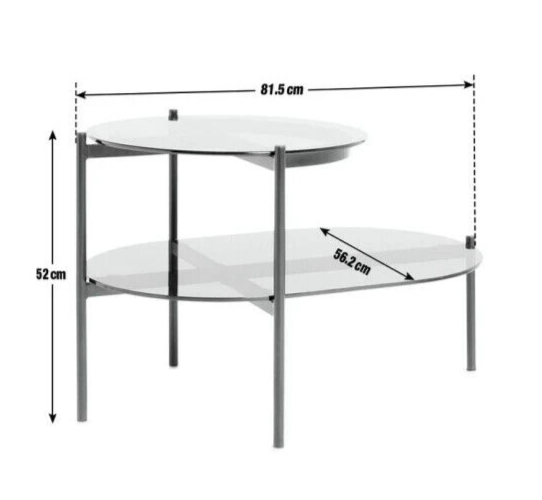 Habitat Neo Tiered Side Table - Chrome