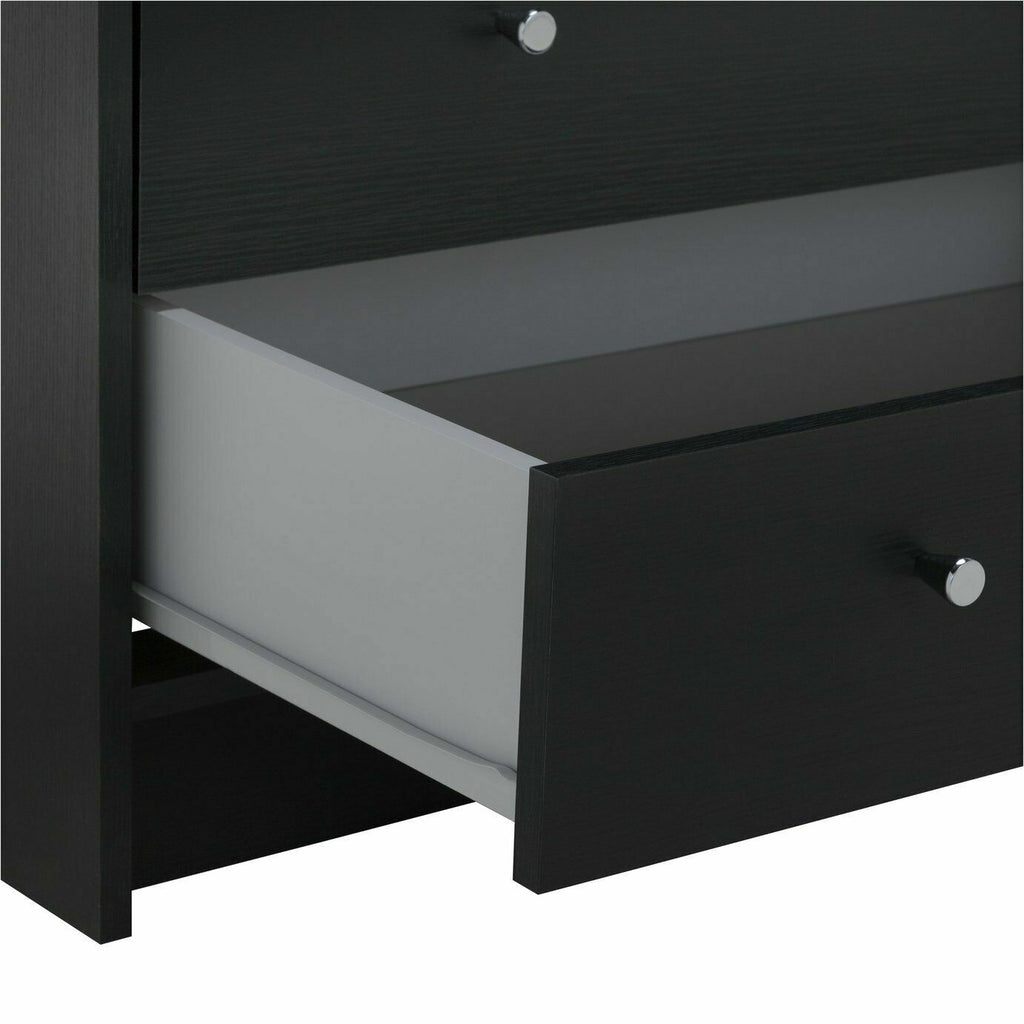 Malibu 2 Door 2 Drawer Wardrobe - Black Oak Effect | Bedroom Storage for Clothes