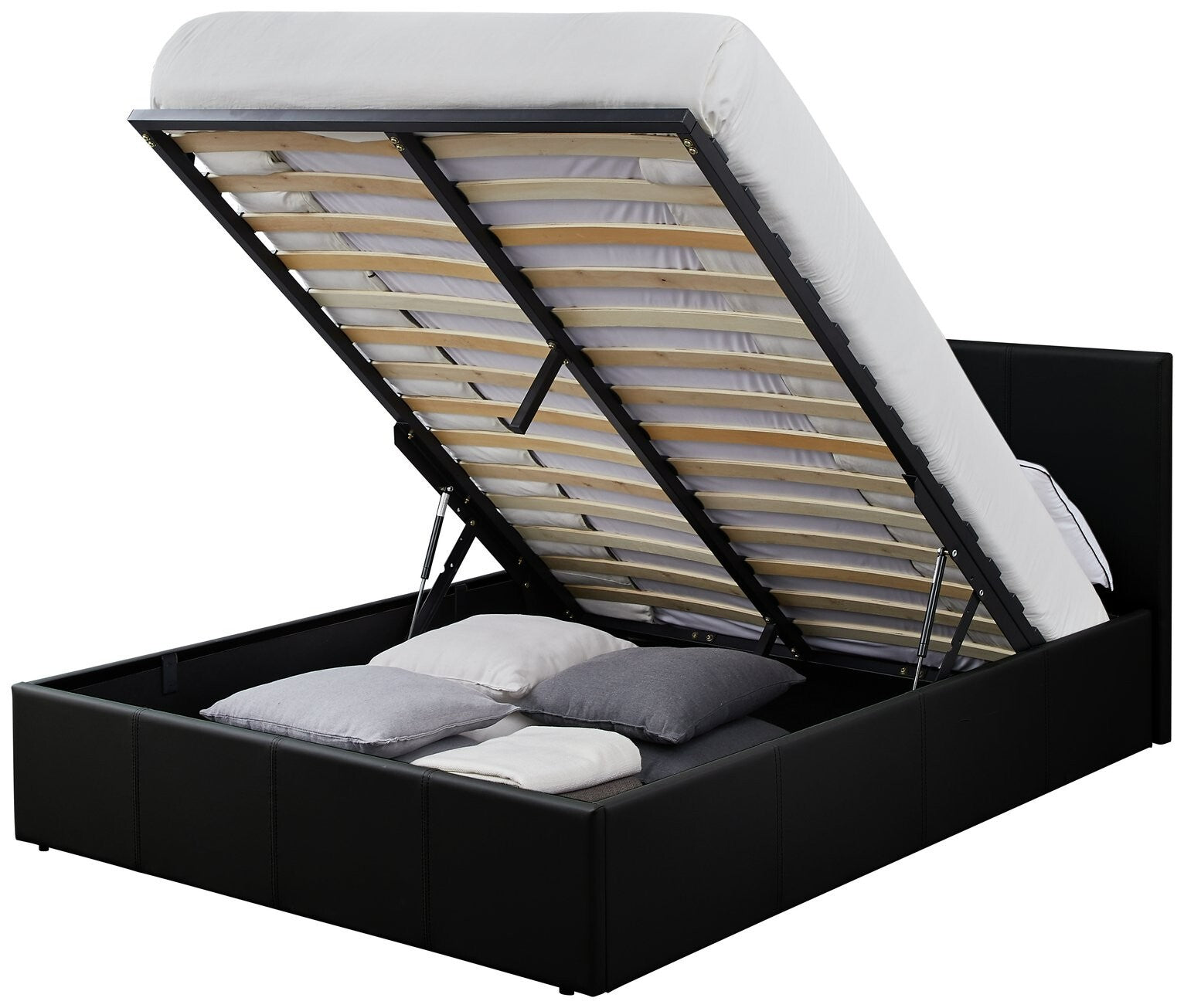Home Lavendon Kingsize End Open Ottoman Bedframe-Black