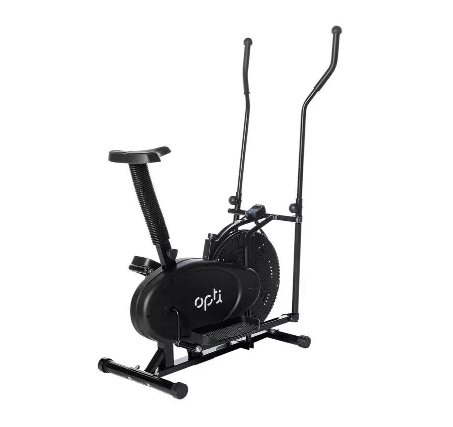 Opti 2 in 1 Air Cross Trainer and Exercise Bike | Home Gym Fitness Equipment