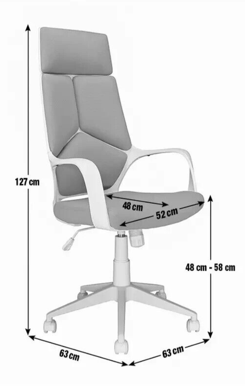Habitat Alma High Back Ergonomic Office Chair - Grey ( B Grade 51184 )
